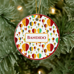 New Mexico Zia Heißluftballons Keramik Ornament