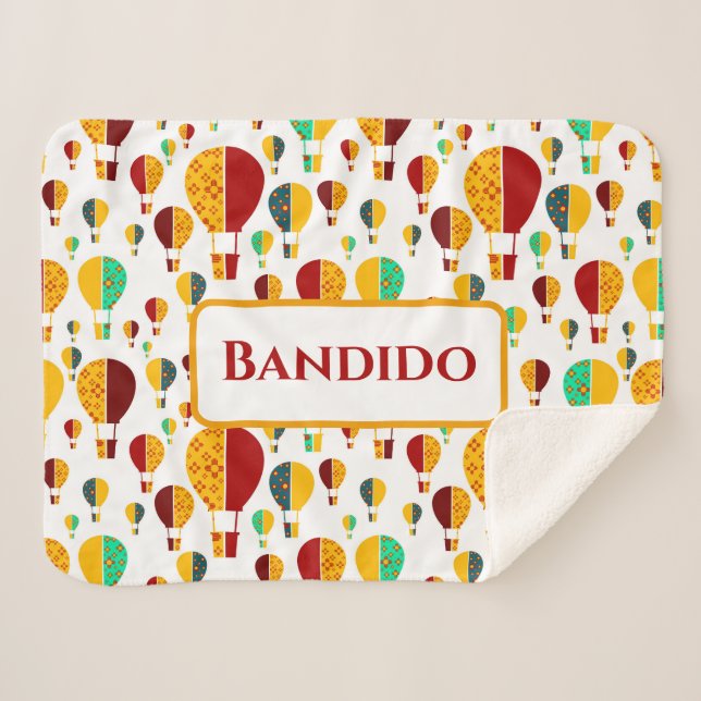 New Mexico Zia Heißluftballons Sherpadecke (Vorderseite (Horizontal))