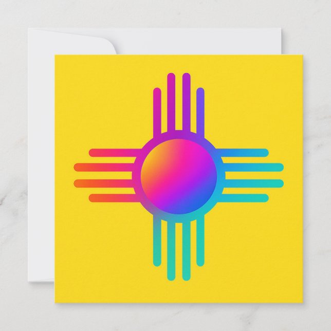 New Mexico Zia Sonne  Einladung (Vorderseite)
