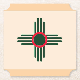 New Mexico Zia Sonnen Weihnachten  Untersetzer