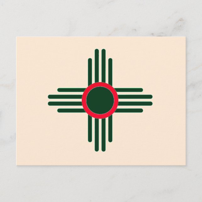 New Mexico Zia Sun Christams  Einladungspostkarte (Vorderseite)