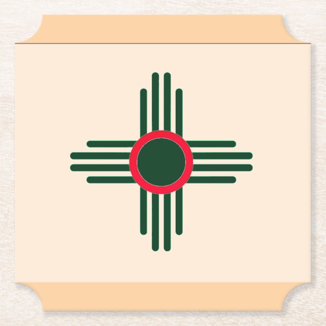 New Mexico Zia Sun Christams  Untersetzer (Vorderseite)