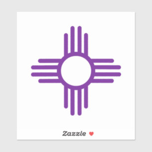 New Mexico Zia Sun Lila  Aufkleber