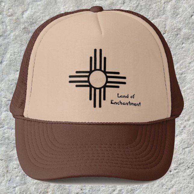New Mexico Zia Sun Symbol Custom Hat Cap Truckerkappe (Von Creator hochgeladen)