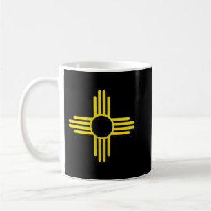 New Mexico Zia Sun Symbol Pocket Design Yellow Zia Kaffeetasse