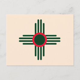 New Mexico Zia Sun Weihnachten  Einladungspostkarte