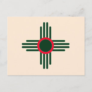 New Mexico Zia Sun Weihnachten Einladungspostkarte