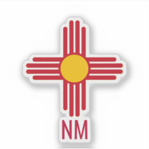 New Mexico Zia-Symbol Aufkleber