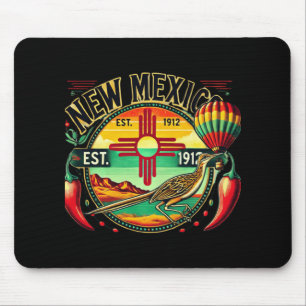 New Mexico Zia Symbol, Wegekuckuck & Chili-Sch Mousepad