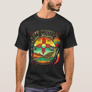 New Mexico Zia Symbol, Wegekuckuck &amp; Chili-Sch T-Shirt