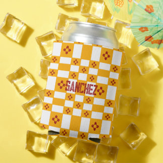 New Mexico Zia Yellow White Squares Dosenkühler