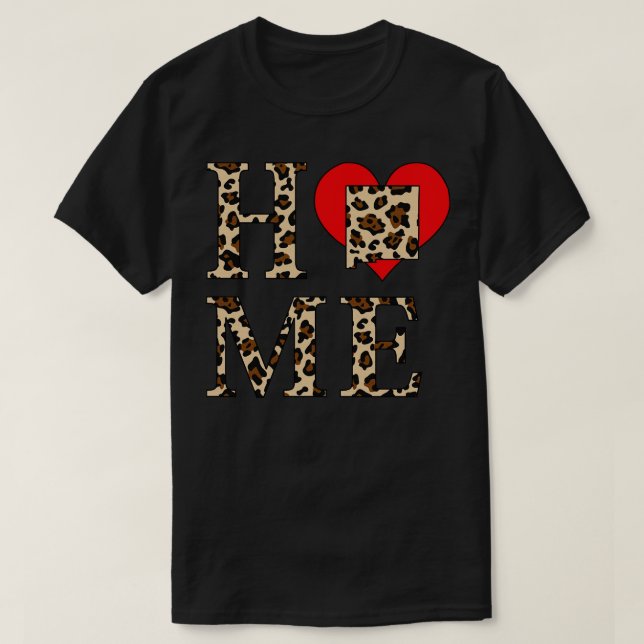 New Mexico Zuhause Leopard Print T-Shirt (Design vorne)