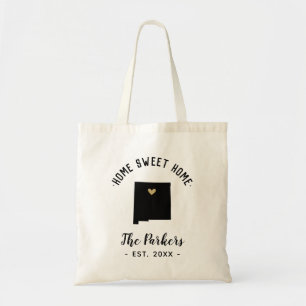 New Mexico Zuhause Sweet Zuhause Family Monogram Tragetasche