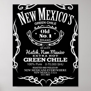 New Mexicos alte Nr. 1 Hatch Green Chile Neuheit D Poster