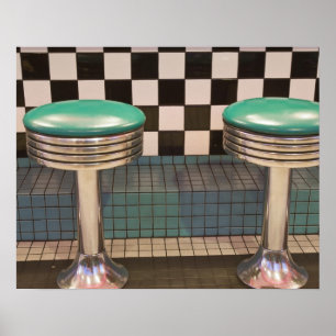 New Mexiko, Albuquerque. Das Restaurant 66 entlang Poster