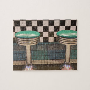 New Mexiko, Albuquerque. Das Restaurant 66 entlang Puzzle