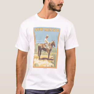 New Mexiko des Cowboy-(Seitenansicht) T-Shirt