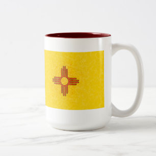 NEW MEXIKO-FLAGGE ZWEIFARBIGE TASSE