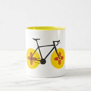 New Mexiko-Flaggen-Radfahren Zweifarbige Tasse