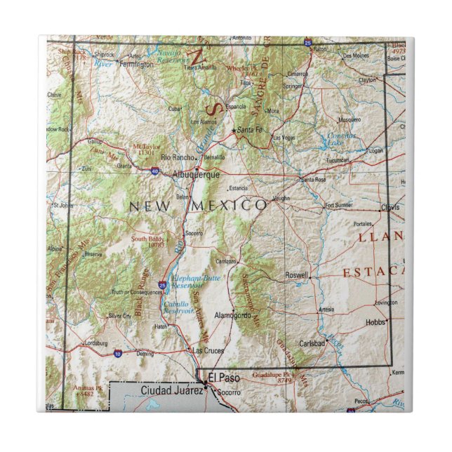 New Mexiko-Fliese Fliese (Vorderseite)