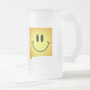 New Mexiko-Gesicht Mattglas Bierglas