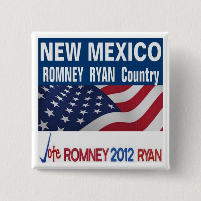 NEW MEXIKO ist Romney Ryan Land-Knopf Button (Vorderseite)
