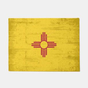 New Mexiko-Schmutz Flagge. Flagge des New Mexiko Fußmatte