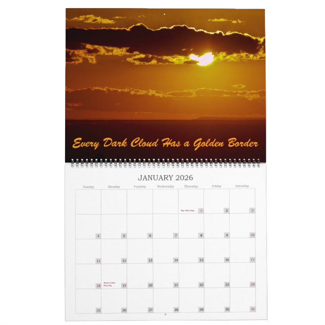 New Mexiko-Sonnenuntergänge Kalender (Jan 2026)