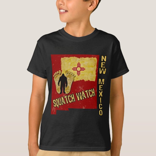 New Mexiko Squatch Uhr T-Shirt (Vorderseite)