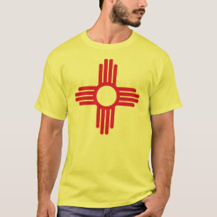 New-Mexiko Staats-Flagge auf gelbem T - Shirt