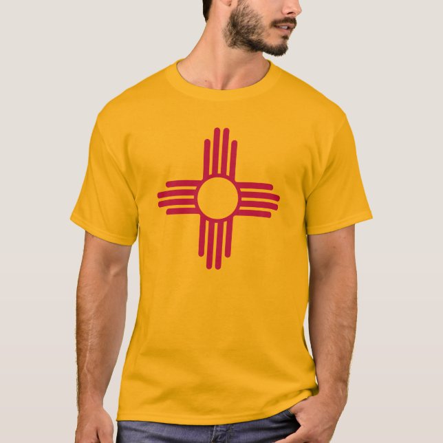 New-Mexiko Staats-Flagge T-Shirt (Vorderseite)