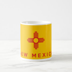 New-Mexiko Staatsflaggenamerika-Landtextname Tasse