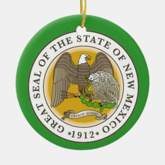 New Mexiko * Weihnachtsverzierung Keramikornament (Vorne)
