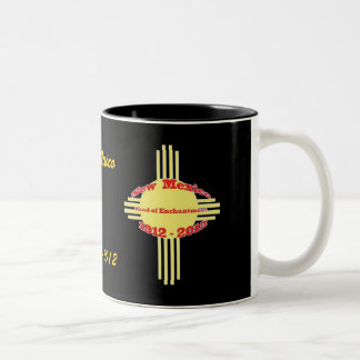 New Mexiko - Zia-Hundertjahrfeier Zweifarbige Tasse