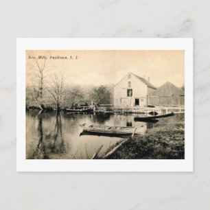 New Mills, Smithtown, Long Island NY Vintag Postkarte