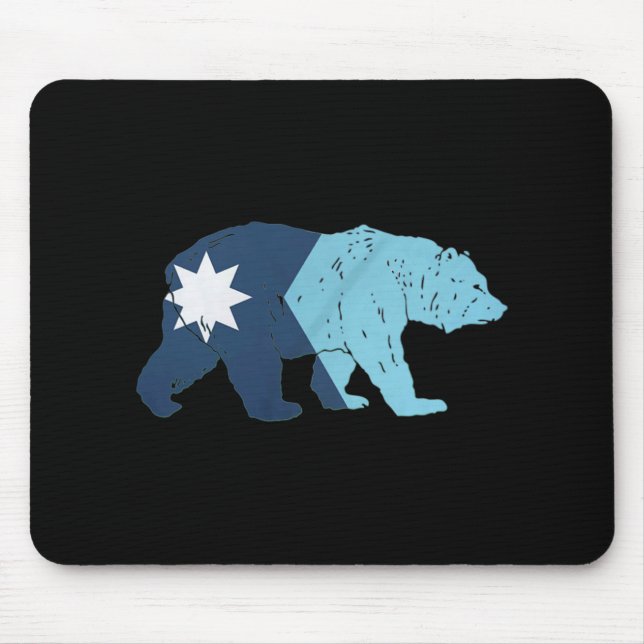 New Minnesota State Flag Bear  Mousepad (Vorne)
