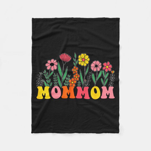 New Mommom Wildflower Floral First Birthday &amp;  Fleecedecke (Vorderseite)
