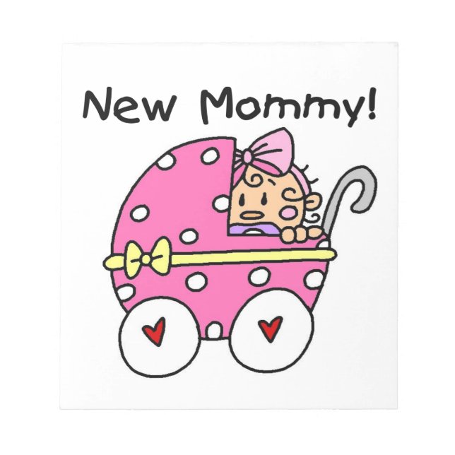 New Mommy Baby Girl Gifts Notizblock (Vorderseite)