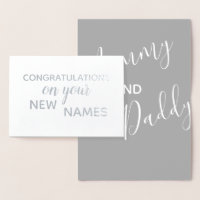 New Mommy & Daddy Gratulationen Eleganter Brush