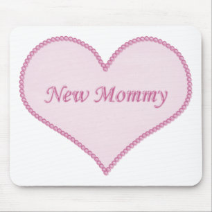 New Mommy Mousepad, Pink Mousepad