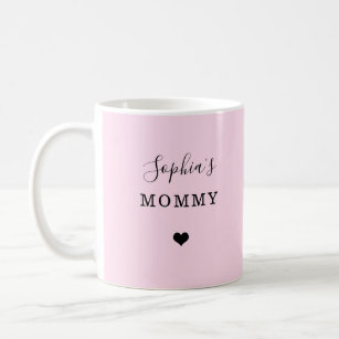 New Mommy - Name des Kindes mit einfachem Herzen Kaffeetasse