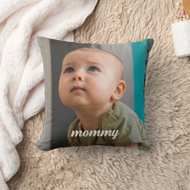 new mommy Photo Personalized Minimal  Kissen (Decke)