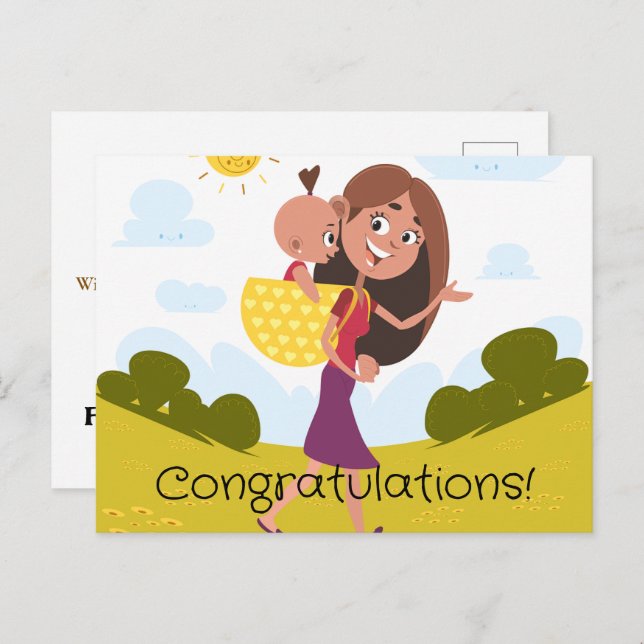 New Mommy Postkarte (Vorne/Hinten)