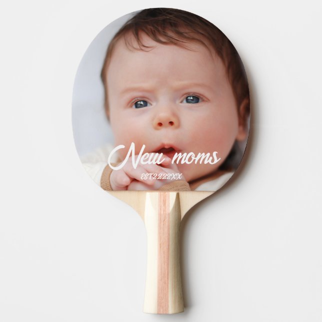 New moms custom baby photo tischtennis schläger (Vorderseite)