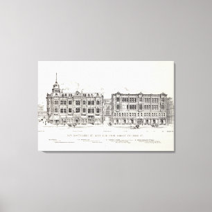 New Montgomery East side Market und Jessie Leinwanddruck