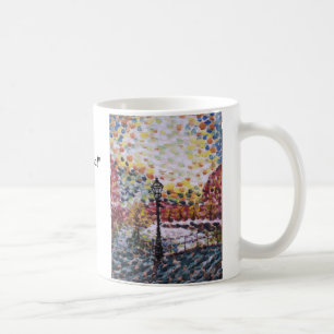 "New Morning auf einem niederländischen Kanal " Tasse