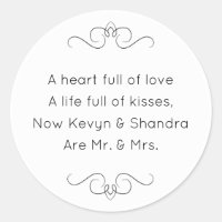 New Mr. und Mrs. Wedding Kisses Geem