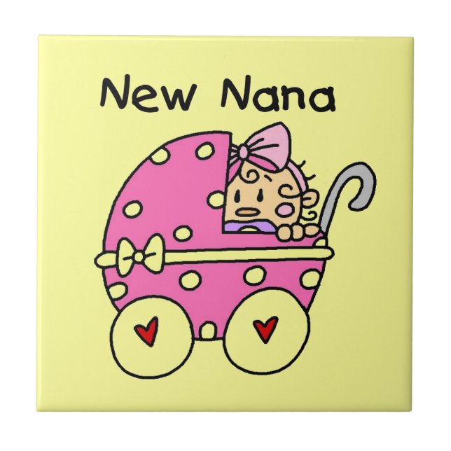 New Nana Baby in Carriage Gips Fliese (Vorderseite)
