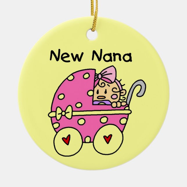 New Nana Baby in Carriage Gips Keramik Ornament (Vorne)
