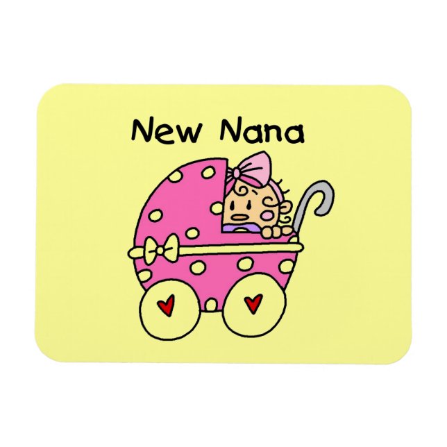 New Nana Baby in Carriage Gips Magnet (Horizontal)